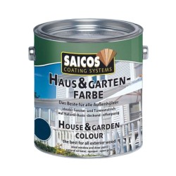 Краска укрывная для дерева Saicos Haus & Garten-Farbe цвет 2510 Королевский синий 0,125 л