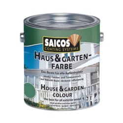 Краска укрывная для дерева Saicos Haus & Garten-Farbe цвет 2600 Зеленый камыш 0,125 л