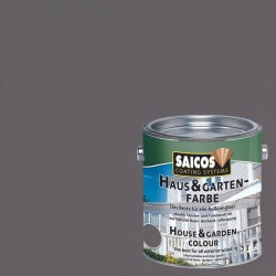 Краска укрывная для дерева Saicos Haus & Garten-Farbe цвет 2710 Серый гранит 0,125 л