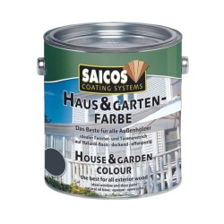 Краска укрывная для дерева Saicos Haus & Garten-Farbe цвет 2791 Серый антрацит 0,125 л