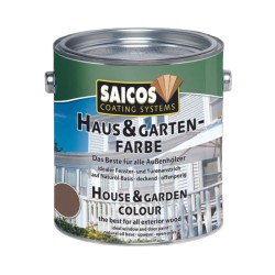 Краска укрывная для дерева Saicos Haus & Garten-Farbe цвет 2801 Орех 0,125 л