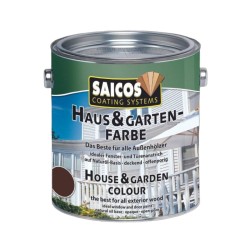 Краска укрывная для дерева Saicos Haus & Garten-Farbe цвет 2838 Коричневый махагон 0,125 л