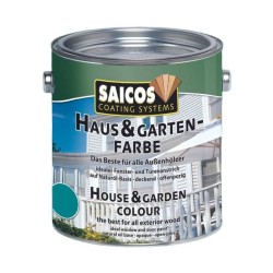 Краска укрывная для дерева Saicos Haus & Garten-Farbe цвет 2506 Сейшельский синий 0,125 л