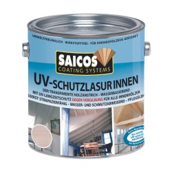 Лазурь для дерева Saicos UV-Schutzlasur Innen цвет 7704 Белый 0,125 л