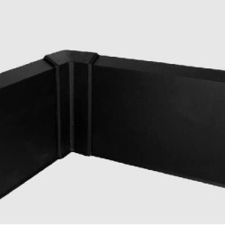 Угол алюминиевый внутренний для плинтуса Modern Decor черный матовый прямой 70 мм