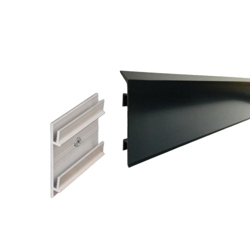 Плинтус алюминиевый Modern Decor черный матовый 2950×100×10