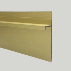 Плинтус алюминиевый теневой Modern Decor анодированный золото матовое прямой 2000×80×15