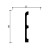 Плинтус из полистирола Decor-Dizayn 706 Антрацит 706−94 прямой скругленный 2400×80×13