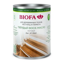 Масло бесцветное с твердым воском для пола Biofa 9062 матовое 1 л