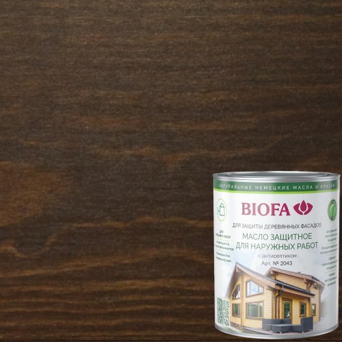Масло для фасадов Biofa 2043 цвет 4323 Меранти 1 л