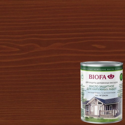 Масло для фасадов Biofa 2043М цвет 4304 Вишня 10 л