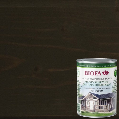Масло для фасадов Biofa 2043М цвет 4310 Муссон 0,4 л