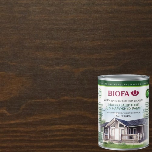 Масло для фасадов Biofa 2043М цвет 4323 Меранти 0,4 л