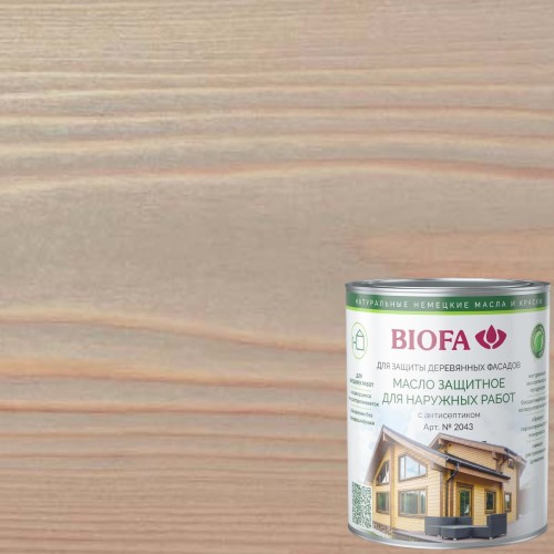 Масло для фасадов Biofa 2043 цвет 4332 Агат 2,5 л