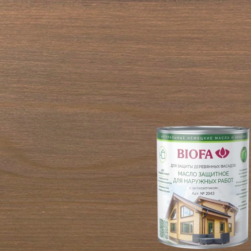 Масло для фасадов Biofa 2043 цвет 4335 Бисквит 2,5 л