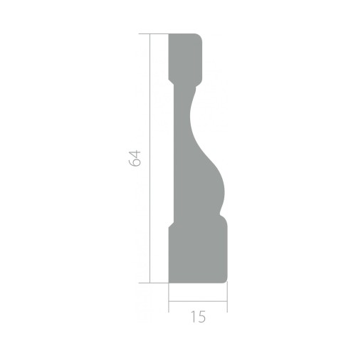 Молдинг под покраску Ultrawood N 8500 2200×64×15