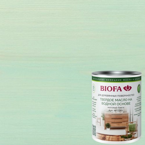 Масло с твердым воском для дерева Biofa 5245 цвет 5012 Корсика матовое 2,2 л