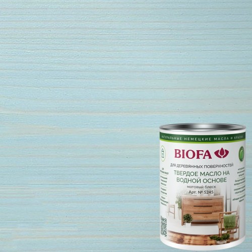 Масло с твердым воском для дерева Biofa 5245 цвет 5013 Руссильон матовое 0,125 л