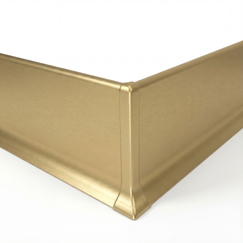 Угол алюминиевый внешний для плинтуса Modern Decor золото матовое 60 мм