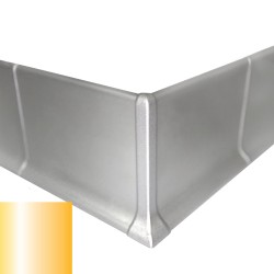 Угол алюминиевый внешний для плинтуса Modern Decor золото матовое сапожок 100 мм