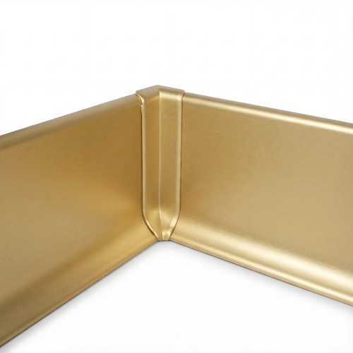 Угол алюминиевый внутренний для плинтуса Modern Decor золото матовое 100 мм