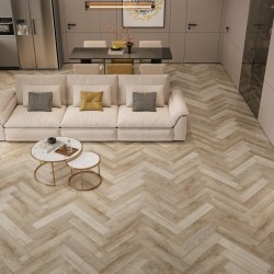 Кварцвиниловый SPC ламинат Cronafloor Herringbone Дуб Лилль H007 венгерская елка 640×128×4,5