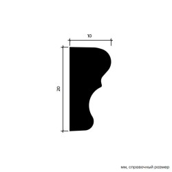 Молдинг под покраску Европласт 6.51.321 2000×20×10