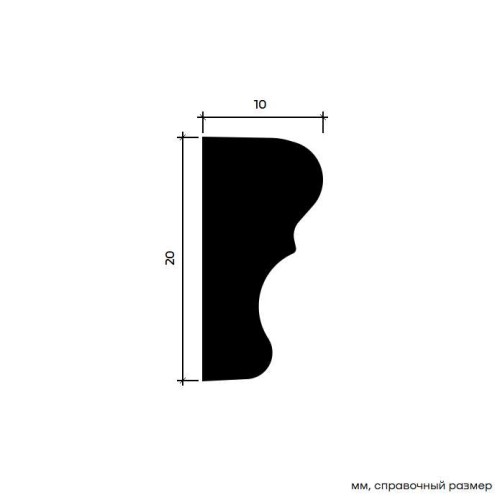 Молдинг под покраску Европласт 6.51.321 2000×20×10 Молдинг под покраску Европласт 6.51.321 2000×20×10