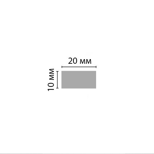 Рейка декоративная Decomaster Eco Line D047-433 Венге 2900×20×10, технический рисунок