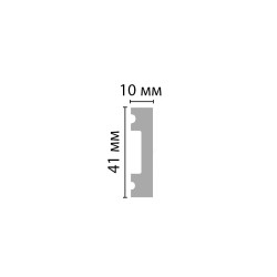 Молдинг из полистирола Decomaster Eco Line D162-88 Дуб натуральный 2900×41×10, технический рисунок