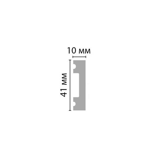 Молдинг из полистирола Decomaster Eco Line D162-81 Орех 2900×41×10, технический рисунок