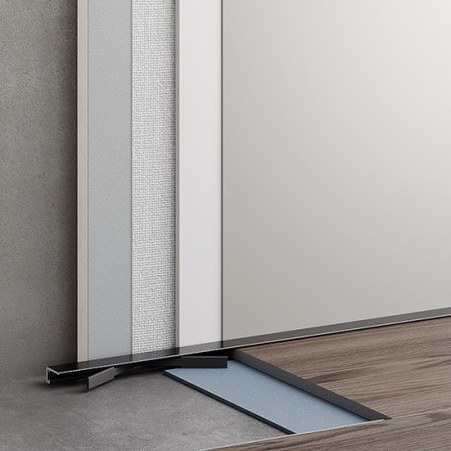 Микроплинтус алюминиевый Modern Decor RAL 9005 Черный 84-85-74 2500×11×6