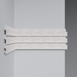 Стеновая панель из полистирола Decomaster Eco Line D316-84 Ясень белый 2900×122×12