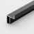 Плинтус алюминиевый теневой Ликорн С-11.2.3 черный 2500×20×18