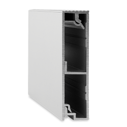Плинтус алюминиевый скрытый Ликорн Серебристый С-07.3.2 матовый 2500×60,5×15
