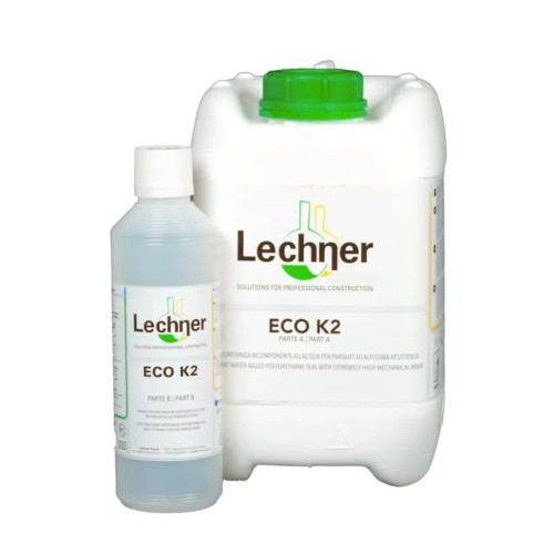 Лак для паркета Lechner Eco K2 на водной основе полуматовый 5,5 л