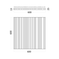Стеновая панель из гипса под покраску Artpole Barcode M-0054 600×600×25