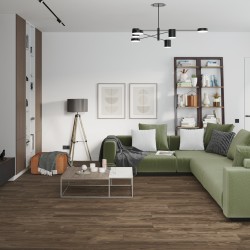 Кварцвиниловый SPC ламинат Damy Floor Family Орех Американский American Walnut 0036-3 1220×180×4