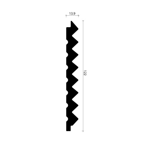 Стеновая панель под покраску Alpine Walls LineArt ECO1501W 2900×122×13,9