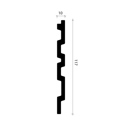 Стеновая панель под покраску Alpine Walls LineArt ECO4741W 2900×117×10