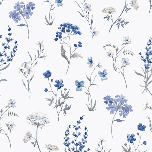 Обои Aura Spring Botanical blue 1901-1 10,05×0,53