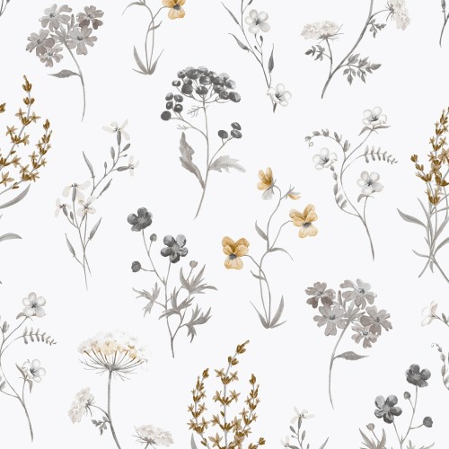 Обои Aura Spring Botanical grey 1901-2 10,05×0,53