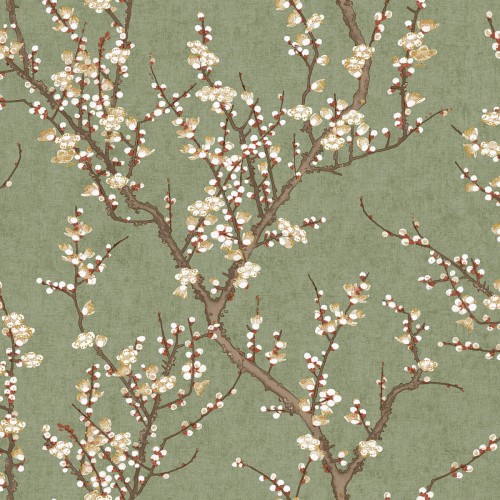 Обои Aura Spring Sakura tree green 1903-4 10,05×0,53