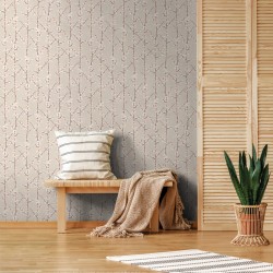 Обои Aura Spring Sakura row beige 1904-3 10,05×0,53