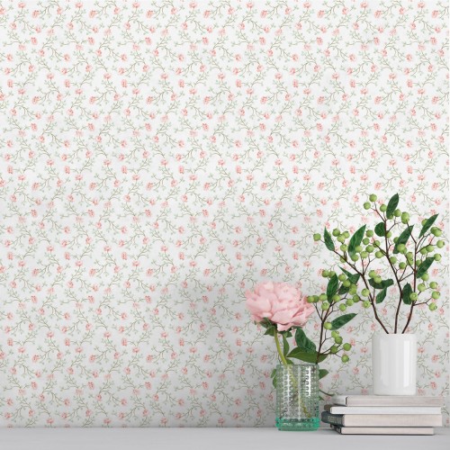 Обои Aura Spring Petit flowers pink 1905-5 10,05×0,53 фото в интерьере