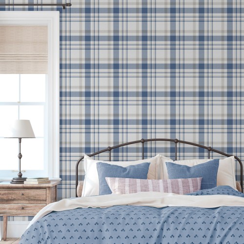 Обои Aura Spring Plaid blue 1906-2 10,05×0,53