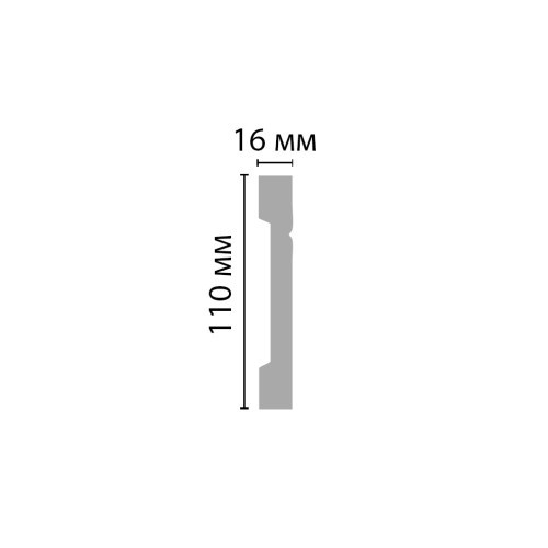 Плинтус под покраску Decomaster Артпрофиль A017 2000×110×16