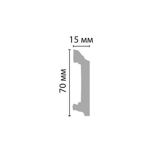 Плинтус под покраску Decomaster Артпрофиль A025 2000×70×15