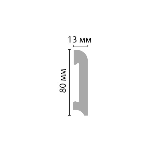 Плинтус под покраску Decomaster Артпрофиль A037 2000×80×13