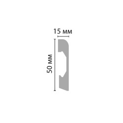 Плинтус под покраску Decomaster Артпрофиль A038 2000×50×15